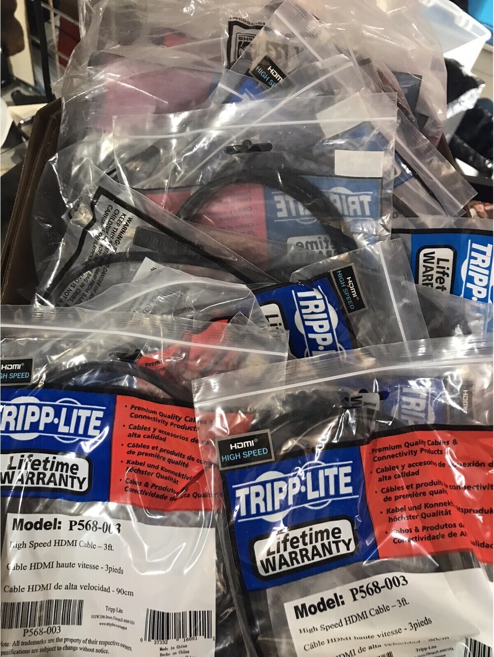 TRIPP LITE HIGH-SPEED HDMI CABLE P568-003-BK-GRP 3FT Lot of 16 NEW